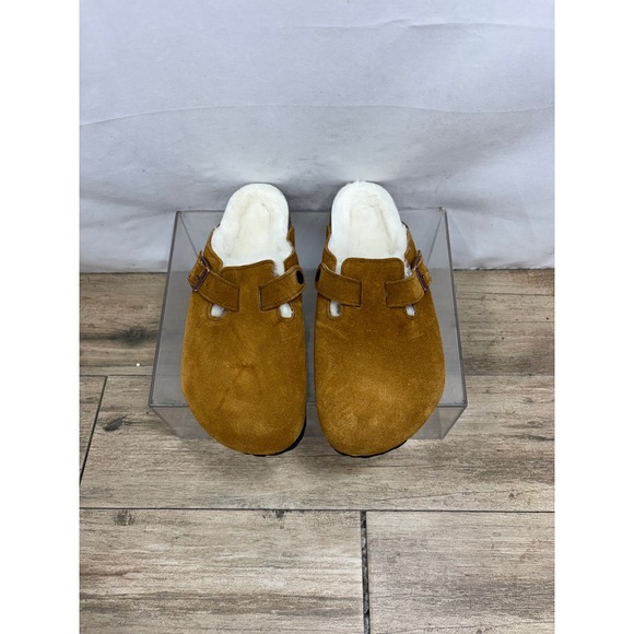 Birkenstock Boston Shearling Lined Suede Clogs Women's US 9 Comfort Slides - Picture 1 of 10